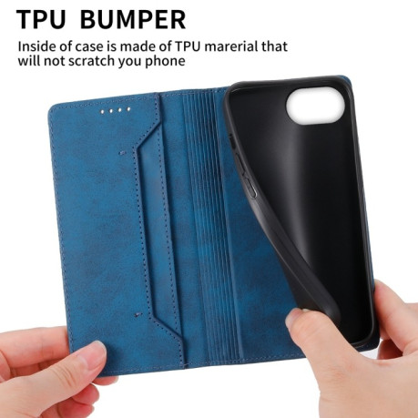 Чохол-книжка Business Solid Color Magnetic RFID Leather для iPhone 16e - синій