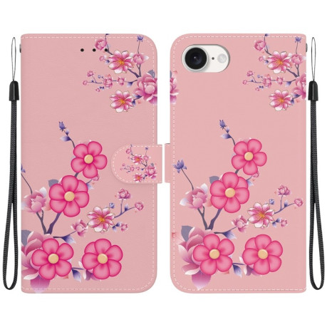 Чехол-книжка Colored Drawing Series на iPhone 16e - Blossoms