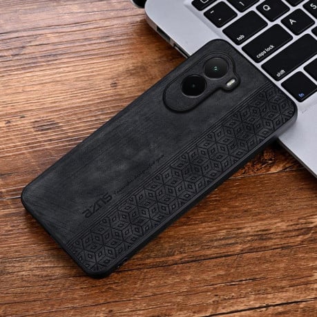 Чехол AZNS с 3D-тиснением и мягким покрытием Skin Feel на Xiaomi Poco M7 4G 169mm - черный