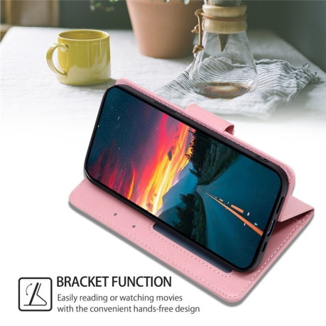 Чехол-книжка Crystal Texture для OPPO Reno12 F/12 FS 5G - розовый
