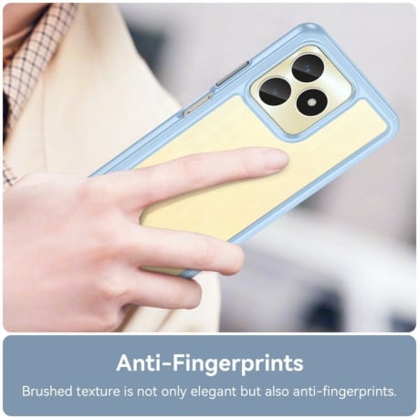 Противоударный чехол Colorful Acrylic Series для Realme Note 50 - синий