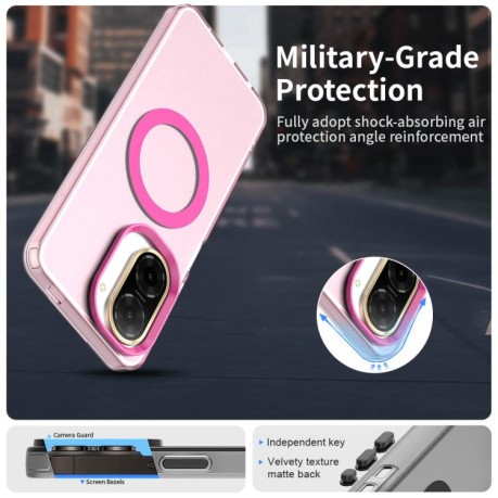Противоударный чехол MagSafe Holder PC Hybrid для Xiaomi Redmi A5 4G 171.7mm / Xiaomi Poco C71 - красный