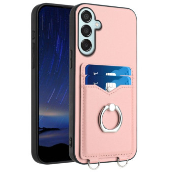 Противоударный чехол R20 Ring Card Holder для Samsung Galaxy F15 / M15  - розовый