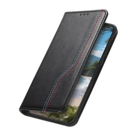 Чохол-книжка з еластичним ремінцем та магнітною фіксацією на Motorola Moto G86 5G - чорний