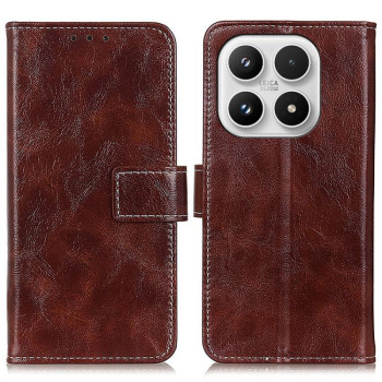 Чехол-книжка Magnetic Retro Crazy Horse Texture на Xiaomi 17 — коричневый