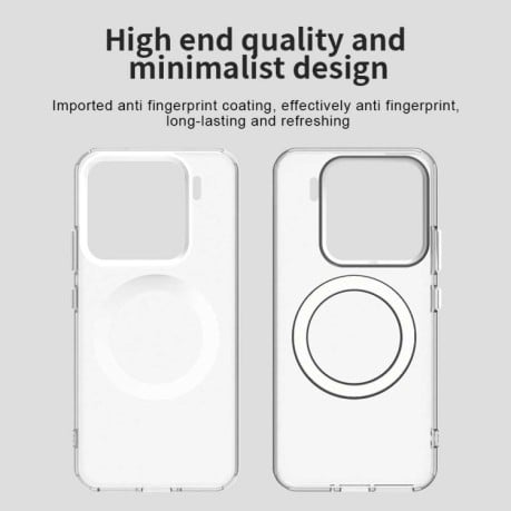 Противоударный чехол MagSafe Holder PC Hybrid для Xiaomi 15 - белый