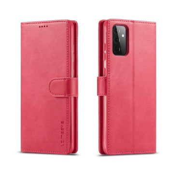 Чехол книжка LC.IMEEKE Calf Texture на Samsung Galaxy A72 - красный