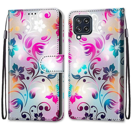 Чохол-книжка Coloured Drawing Cross Samsung Galaxy M32/A22 4G - Gradient Colorful Flower