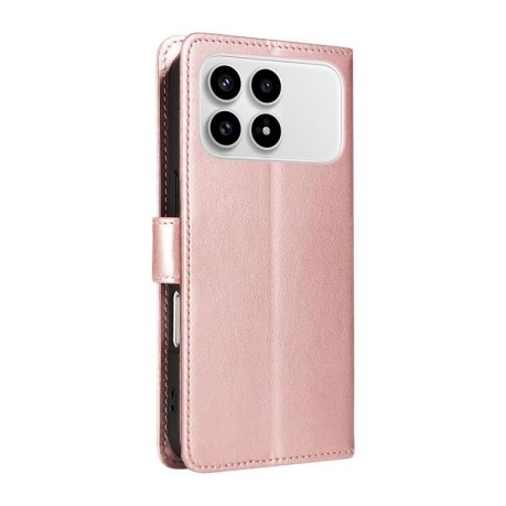 Чехол-книжка Cat Embossing Pattern для Xiaomi Redmi K90/Poco F8 Pro — розовое золото