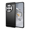 Противоударный чехол Brushed Texture Carbon Fiber на OnePlus 12 - черный