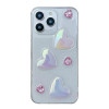 Противоударный чехол Love Epoxy для iPhone 15 Plus - розовый