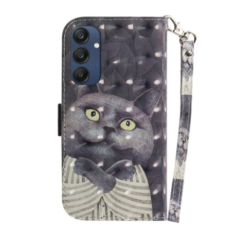 Чехол-книжка Crystal 3D Shockproof Protective Leather для Samsung Galaxy M35 - Cat