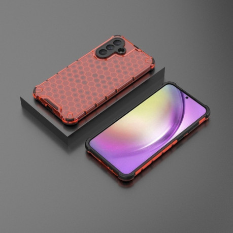 Противоударный чехол Honeycomb на Samsung Galaxy A56 5G - красный