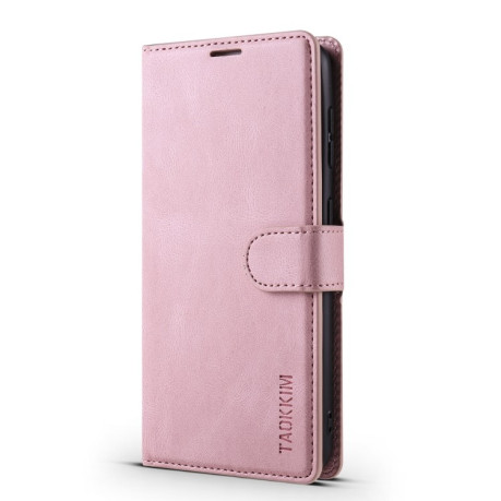 Чехол-книжка TAOKKIM Skin Feel для Samsung Galaxy S21 FE - розовый
