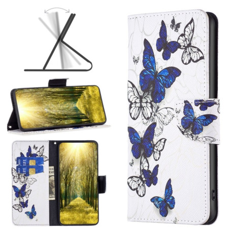 Чехол-книжка Colored Drawing Pattern Invisible для Xiaomi Poco F5 5G / Redmi Note 12 Turbo - Two Butterflies