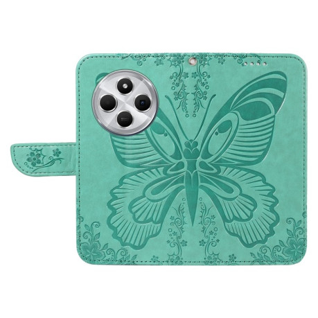 Чохол-книжка Swallowtail Butterfly Embossed Leather для Xiaomi Redmi 14C 4G/Poco C75/Redmi A4 5G - зелений