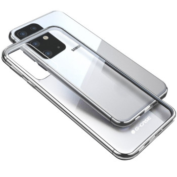 Силиконовый чехол G-Case Shiny Series для Samsung Galaxy S20 Ultra-серебристый