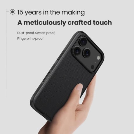Чохол NILLKIN Frosted Shield Pro гібрид з матовим покриттям на iPhone 17 Pro - сірий