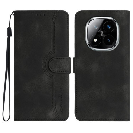 Чохол-книжка Skin Feel Heart Amile для Xiaomi Redmi Note 14 Pro+ 5G - чорний