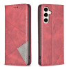 Чехол-книжка Rhombus Texture для Samsung Galaxy S23 FE 5G - красный