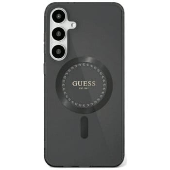 Оригінальний чохол Guess Rhinestones Printed Classic Logo MagSafe для Samsung Galaxy S25 Ultra - Black