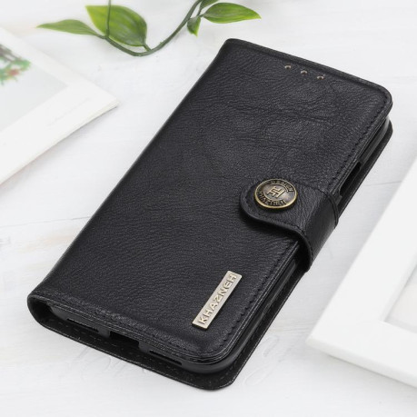 Чехол-книжка KHAZNEH Cowhide Texture на Samsung Galaxy S25 Edge 5G - черный