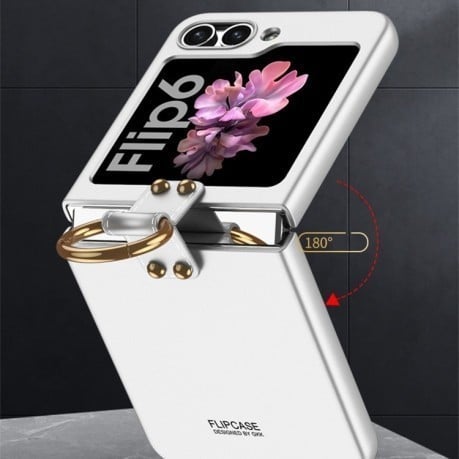 Протиударний чохол GKK Ultra-thin with Ring &amp; Strap для Samsung Galaxy Flip 5 - рожевий