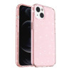 Противоударный чехол Terminator Style Glitter для iPhone 13 mini - розовый