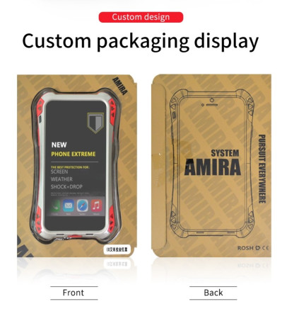 Противоударный металлический чехол R-JUST AMIRA Metal на iPhone XR - черно-золотой