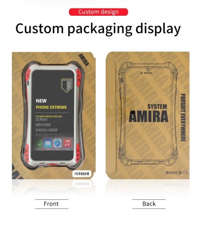 Противоударный металлический чехол R-JUST AMIRA Metal на iPhone XS Max - черно-золотой