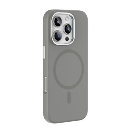 Противоударный чехол Mutural Karen Series Liquid Silicone MagSafe Magnetic для iPhone 16 Pro Max - серый