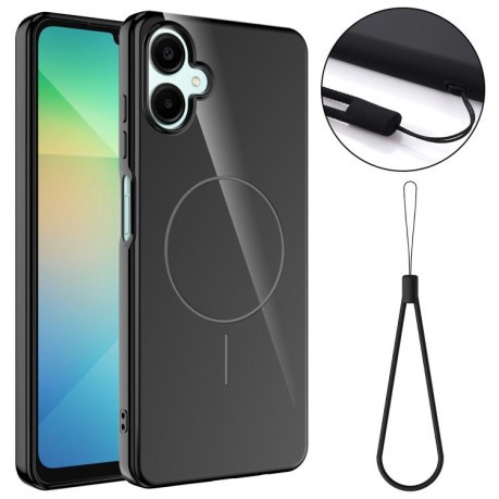 Противоударный чехол Glossy TPU Shockproof MagSafe на Samsung Galaxy А06 5G - черный