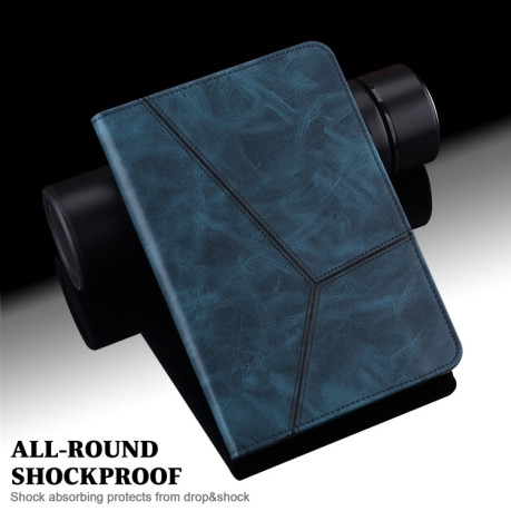 Чохол Solid Color Stripe Embossed Leather для Xiaomi Redmi Pad SE 8.7 - синій