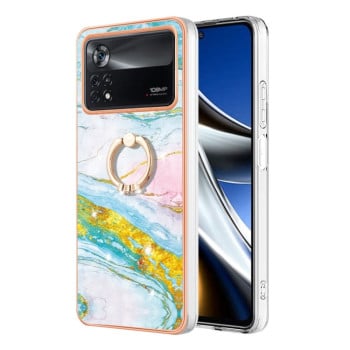 Чохол Electroplating with Ring Holder для Xiaomi Poco X4 Pro 5G - зелений