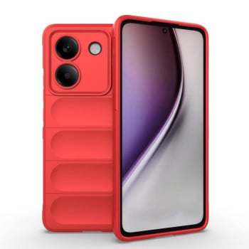 Силиконовый чехол Magic Flannel для Xiaomi Poco M7 Pro 5G - красный