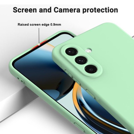 Силиконовый чехол Solid Color Liquid Silicone на Samsung Galaxy A17 4G - зеленый