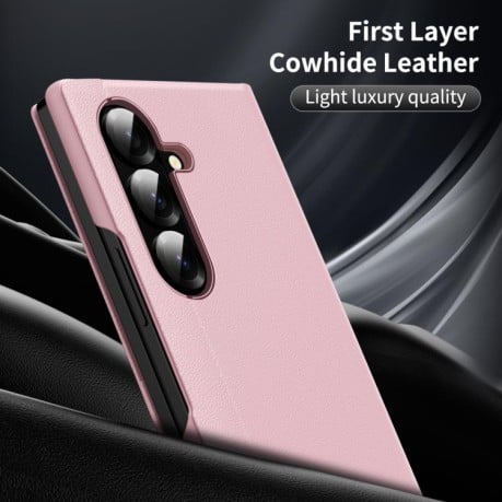 Чехол-книжка Smart View Window Leather на Samsung Galaxy Fold 7 5G - розовый
