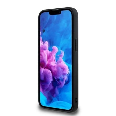 Оригинальный чехол Guess Peony Script MagSafe для iPhone 16e - Black