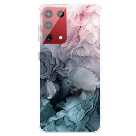Противоударный чехол Marble Pattern для Samsung Galaxy S21 Ultra - Abstract Light Pink