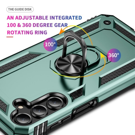 Противоударный чехол HMC 360 Degree Rotating Holder на Samsung Galaxy A16 5G - зеленый