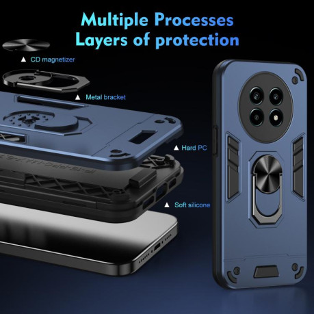 Ударозахисний чохол Shockproof Metal Ring Holder для Realme 13 Pro/13 Pro+ - синій