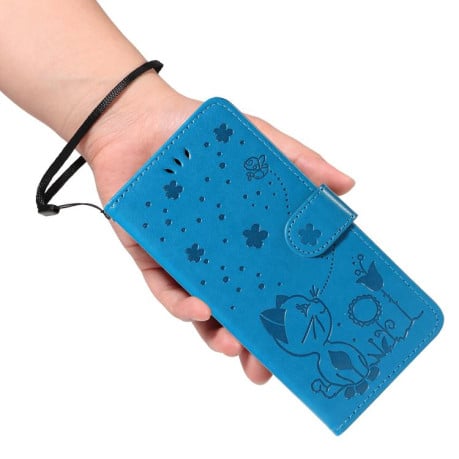 Чехол-книжка Cat Embossing Pattern на Xiaomi 15T Pro 5G EU 173mm - синий
