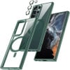 Противоударный чехол Acrylic Magsafe для Samsung Galaxy S24 Ultra 5G - зеленый