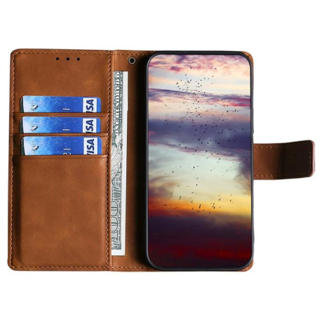 Чехол-книжка Skin Feel Crocodile Texture для OPPO A5 Pro 5G - коричневый