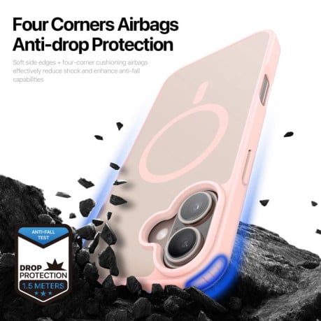 Чохол DUX DUCIS Yind Series із MagSafe гібрид на iPhone 17 - рожевий