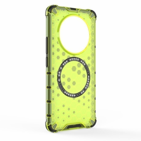 Протиударний чохол Honeycomb Magnetic Ring Shockproof на Realme 13 Pro 5G Global - зелений