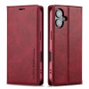 Чехол-книжка LCIMEEKE RFID для iPhone 16 Plus - красный