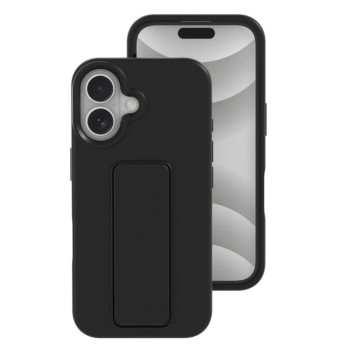 Силиконовый чехол Liquid Silicone Holder на iPhone 16 - черный