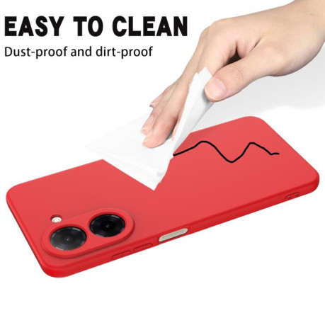Силиконовый чехол Solid Color Liquid Silicone на Redmi A5 4G 171.7mm / Poco C71 - красный