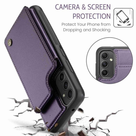 Чехол CaseMe C22 Card Slots Holder RFID Anti-theft для Samsung Galaxy A54 5G - фиолетовый